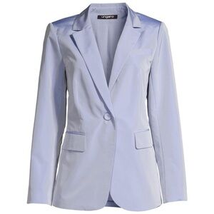 UNGARO LUX JENN TAFFETA BLAZER IN BLUE, NWT, $695MSRP